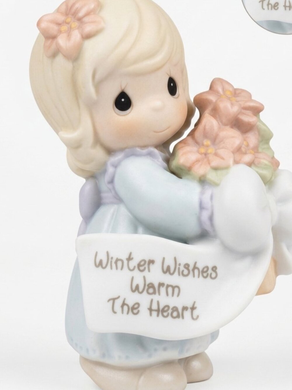 Y2K 2000 Precious Moments  Little Moments Collection Porcelain Bisque Girl flowe